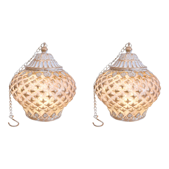2PK LVD Lantern LED Temple Goldwash Decorative Lighting 15cm Home Decor