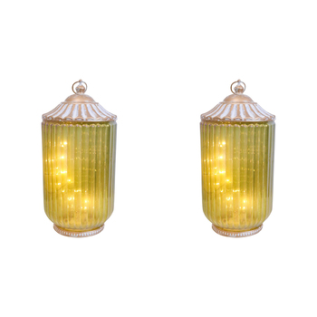 2PK LVD Lantern LED X-Large Vasey Decorative Lighting 23cm Home Decor