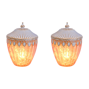 2PK LVD Lantern LED Awning Decorative Lighting 14.5cm Home Decor