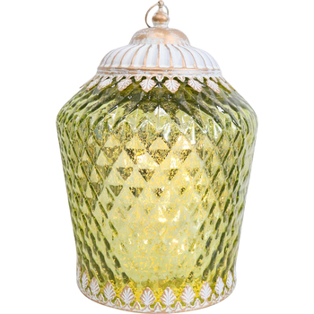 LVD Lantern LED Vintage Pistachio Decorative Lighting 22.5cm Home Decor