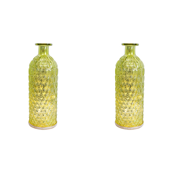 2PK LVD Lantern LED Bottle Pistachio Decorative Lighting 24.5cm Home Decor