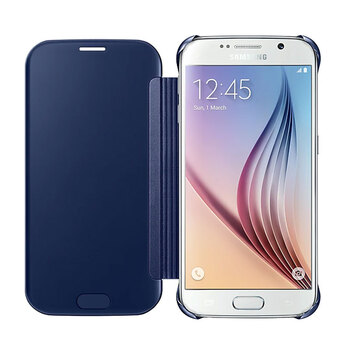 Samsung Genuine View Clear Case Cover Folio Flip Protection For Galaxy S6 Blue