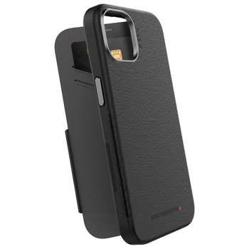 EFM Monaco Case Armour w/ ELeather/D3O 5G For iPhone 14 - Black/Space Grey