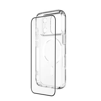 2pc EFM Case & Glass Screen Protector Bundle For iPhone 17 Pro 6.3in Clear