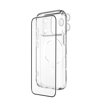 3pc EFM Case, Screen Protector & Camera Lens Set For iPhone 17 Pro 6.3in Clear