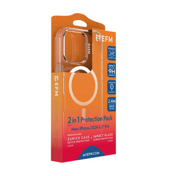 2pc EFM Zurich MagSafe Case & Impact Screen Protector Set for iPhone 16 Pro