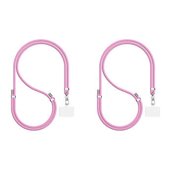 2PK EFM Santorini Hands-Free Universal Mobile Phone Lanyard Holder Blush Pink