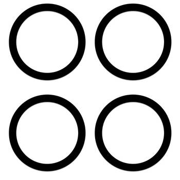 4pc EFM Halo Adhesive Ring For MagSafe Compatibility Black