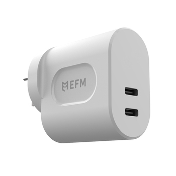 EFM 45W GaN AU/NZ Plug Wall Charger w/ PD/PPS - White