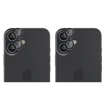2PK EFM Aluminium/Glass Camera Lens Protector for iPhone 17 6.3in Clear