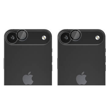 2PK EFM Aluminium/Glass Camera Lens Protector For iPhone 17 Air 6.5in Clear