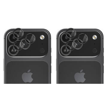 2PK EFM Camera Lens Protector For iPhone 17 Pro 6.3in & 17 Pro Max 6.9in Carbon