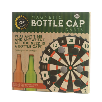 Funtime Magnetic Bottle Cap Dartboard Drinking Game Set