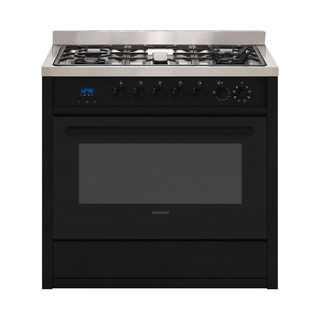 Euromaid 90cm Electric Oven G Gas Cooktop W/ Storage Draw - Black