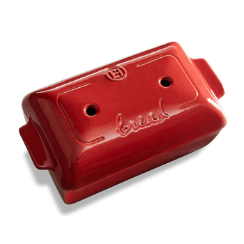 Emile Henry 24cm Ceramic Bread Loaf Baker Dish w/Lid Rectangle - Burgundy
