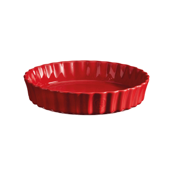 Emile Henry 29cm Ceramic Deep Tart Baking Dish Burgundy