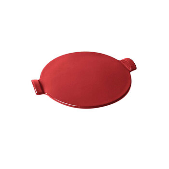 Emile Henry 35.5cm Ceramic Smooth Pizza Stone Baking Tray - Burgundy