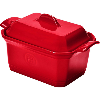 Emile Henry 19cm Ceramic Terrine & Press Flour Dish w/Lid - Burgundy