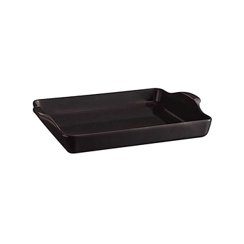 Emile Henry 41cm Ceramic Focaccia Bread Dish Rectangle Charcoal