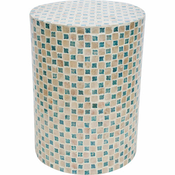 LVD Checker MDF/Capiz 35x47cm Table/Stool Home Furniture Cylinder