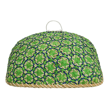 LVD Square 37cm Woven Food Cover Kitchen Dining Meal Guard - Green