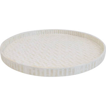 LVD Capiz/MDF Tray XL Home/Kitchen Decor 50x50cm - Ivory
