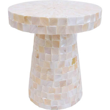 LVD Side Table Nord Mop Home/Lounge Decor 40x45cm - White
