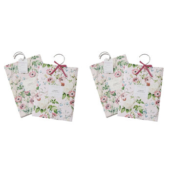 2PK 4pc Pilbeam Living Limetta Scented Hanging Sachets Set Magnolia