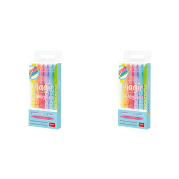 2PK 6pc Legami Erasable Highlighters Pen Set Assorted Colour