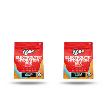 2PK BSc Electrolyte+ Hydration Drink Mix Intra Workout 20 Serves 120g Orange Mango