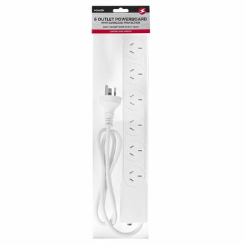 Power 6 Outlet Powerboard
