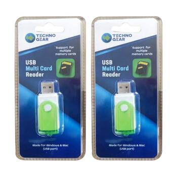 2PK TGear USB 15-in-1 Multi Type Memory Card Reader Mac/Windows Compatable