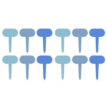2x 6pc Esschert Design Blue Shades Plant Herbs Labels Garden & Outdoor Signs