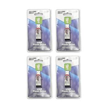 4PK TGear USB-A Flash Drive Mac/Windows Compatable 8GB Capacity Assorted