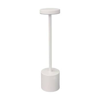 Brazco Cordless Rechargable Wireless Table Modern Lighting Flat Lamp White