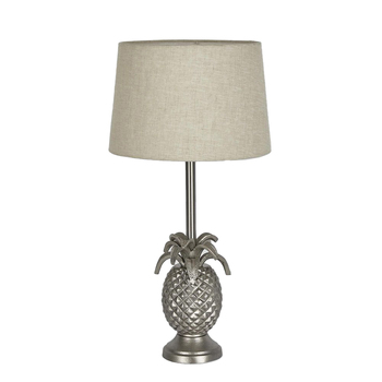 Belle St Martin Table Lamp w/ Brass Base 45cm - Antique Silver