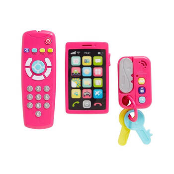 ELC My First Gadget Set Keys/Phone/Remote Pretend Play Kids Toy Pink 12m+