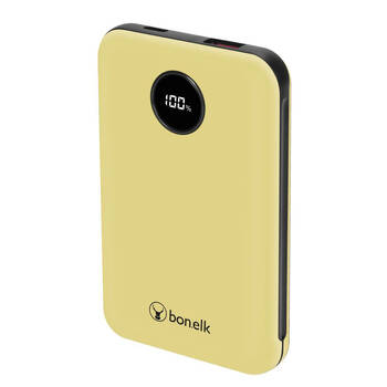 Bonelk 10000mAh Mini Power Bank PD20W/QC 22.5W - Yellow