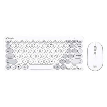 Bonelk KM-383 Wireless Keyboard & Mouse Combo For Laptop/PC - Grey