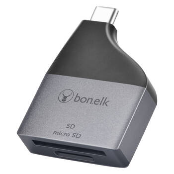 Bonelk USB-C to MicroSD/SD Adapter/Connector - Space Grey