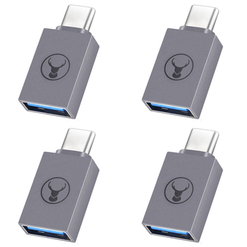 4PK Bonelk M USB-C to F USB-A 3.0 Adapter Dongle For Laptop/PC - Space Grey