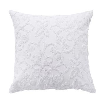 Bianca Ella White Cotton Chenille European Pillowcase 65cm
