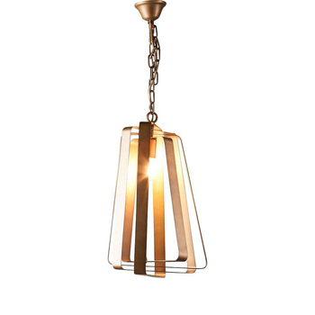 Belle Mona Iron/Metal Vale Ceiling Pendant Light 50cm - Brass