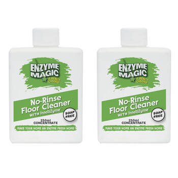 2PK Enzyme Magic No Rinse Floor Cleaner 250ml Concentrate Makes 10L Soap Free