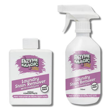 Enzyme Magic Laundry Stain Remover 250ml Concentrate w/Spray Bottle Makes 7.5L