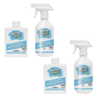 2PK Enzyme Magic Multi Purpose Bathroom/Kitchen Cleaner 250ml Concentrate Makes 7.5L