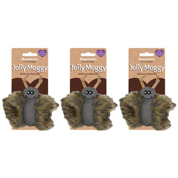 3x Rosewood Silvervine Fun Playtime Cat/Kitten Pet Toys - Grey