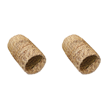 2PK Rosewood Wooden Play/Sleep/Chew Hyacinth Tunnel Hamster/Rabbit Pet Toy S Natural