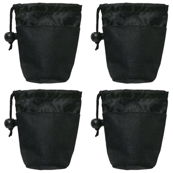 4PK Rosewood Pet/Dog Puppy Treat Food Bag Draw String Storage Snack Pouch Black