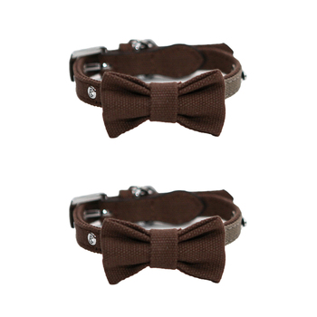 2PK Rosewood Wag n Walk 45.7cm Pet/Dog Neck Collar Strap Choker Medium Truffle/Taupe